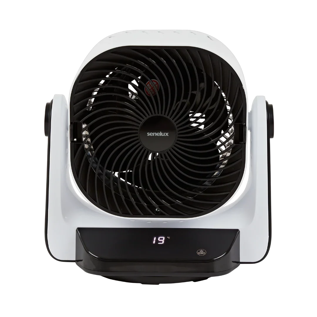 Senelux 9” DC Air Circulator Fan - Ultra Quiet - Automatic Oscillation, 8 Fan Speeds, 4 Operational Modes, Timer, LED Display & Remote Control-0